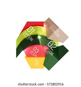Plantilla de infografía geométrica de vectores