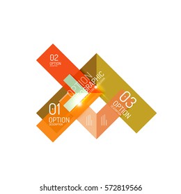 Plantilla de infografía geométrica de vectores
