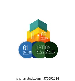 Plantilla de infografía geométrica de vectores
