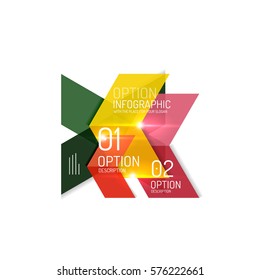 Vector business geometric infographic template