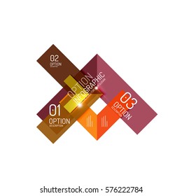 Modelo de infográfico geométrico de negócios de vetor