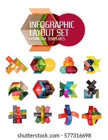Vector business geometric infographic template