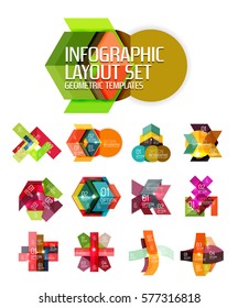 Plantilla de infografía geométrica de vectores