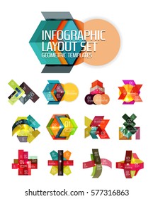 Vector business geometric infographic template