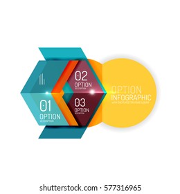 Vector business geometric infographic template