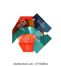 Vector business geometric infographic template