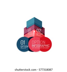 Vector business geometric infographic template