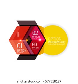 Vector business geometric infographic template