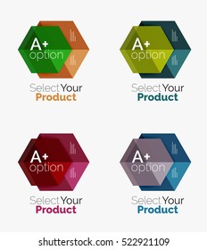 Vector business geometric layouts with option text