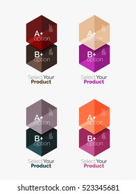 Vector business geometric layouts with option text