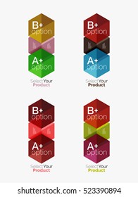 Vector business geometric layouts with option text