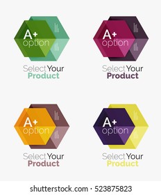 Vector business geometric layouts with option text