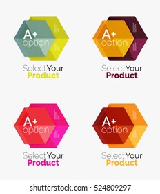 Vector business geometric layouts with option text