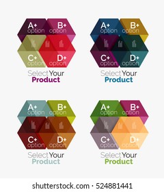 Vector business geometric layouts with option text