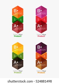 Vector business geometric layouts with option text