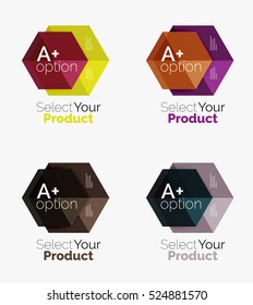 Vector business geometric layouts with option text