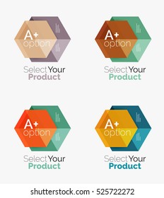 Vector business geometric layouts with option text