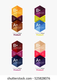 Vector business geometric layouts with option text