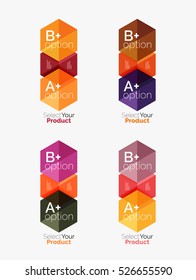 Vector business geometric layouts with option text