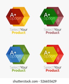 Vector business geometric layouts with option text