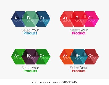Diseños geométricos de la empresa vectorial con texto de opción