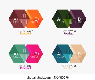 Vector business geometric layouts with option text