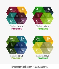 Vector business geometric layouts with option text