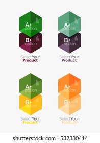 Vector business geometric layouts with option text