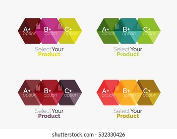 Vector business geometric layouts with option text