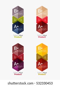 Vector business geometric layouts with option text