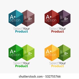 Vector business geometric layouts with option text