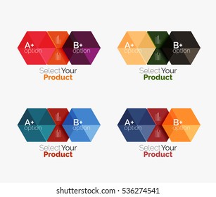Vector business geometric layouts with option text