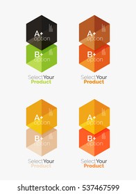 Vector business geometric layouts with option text