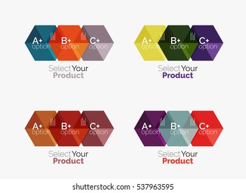 Vector business geometric layouts with option text