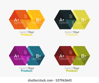 Vector business geometric layouts with option text