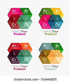 Vector business geometric layouts with option text