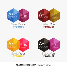 Vector business geometric layouts with option text