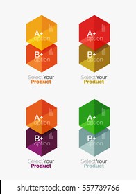 Vector business geometric layouts with option text