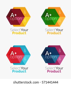 Vector business geometric layouts with option text