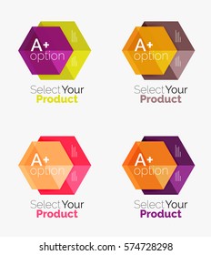 Vector business geometric layouts with option text