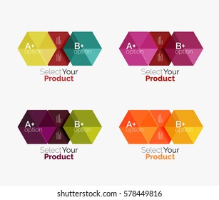 Geometrische Layouts für Vektorgrafiken mit Optionstext