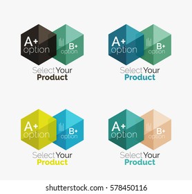 Vector business geometric layouts with option text