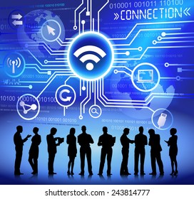 Vector of business and global connection.