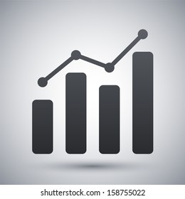 Icono de gráfico de negocio de vectores