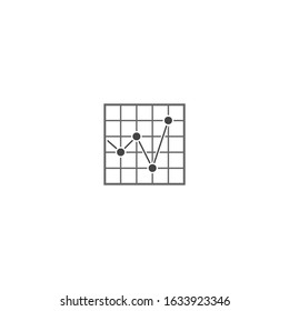 Vector business graph icon on white isolated background. 