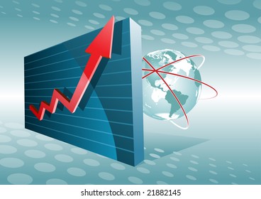 vector business graph moving up