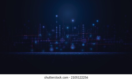 Vector business graphic ,Hi-tech communication concept innovation background, science and technology digital line blue background