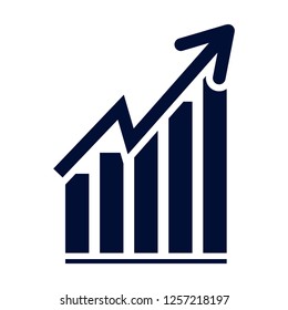 Vector business growing chart presentation icon
