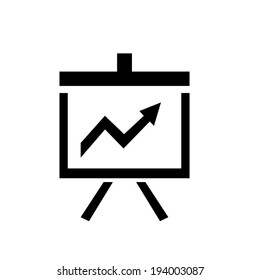 Vector Business Growing Chart Presentation Icon