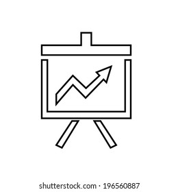 Vector Business Growing Chart Presentation Icon